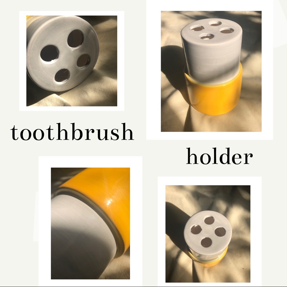 colorful color block toothbrush holder